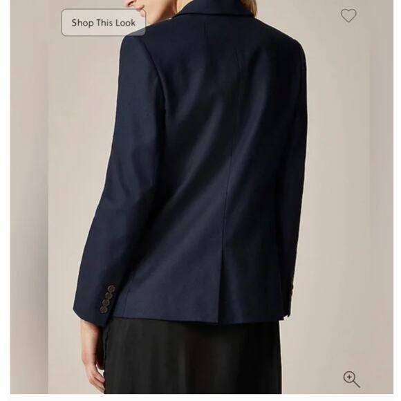 J Crew Alexandra Blazer 6 Navy Blue NWT Jacket Stretch Linen Prep CI487 J.Crew - Picture 4 of 7